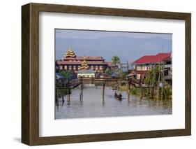 Village of Ywarma (Ywama), Stilt Houses, Inle Lake, Shan State, Myanmar (Burma), Asia-Nathalie Cuvelier-Framed Photographic Print