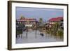 Village of Ywarma (Ywama), Stilt Houses, Inle Lake, Shan State, Myanmar (Burma), Asia-Nathalie Cuvelier-Framed Photographic Print