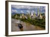 Village of Ywarma (Ywama) with Stilt Houses and Stupas, Inle Lake, Shan State-Nathalie Cuvelier-Framed Photographic Print