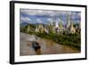 Village of Ywarma (Ywama) with Stilt Houses and Stupas, Inle Lake, Shan State-Nathalie Cuvelier-Framed Photographic Print