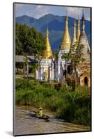 Village of Ywarma (Ywama) with Stilt Houses and Stupas, Inle Lake, Shan State-Nathalie Cuvelier-Mounted Photographic Print