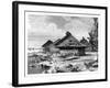 Village on Seram, Indonesia, 19th Century-J Moynet-Framed Giclee Print