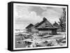 Village on Seram, Indonesia, 19th Century-J Moynet-Framed Stretched Canvas