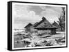 Village on Seram, Indonesia, 19th Century-J Moynet-Framed Stretched Canvas