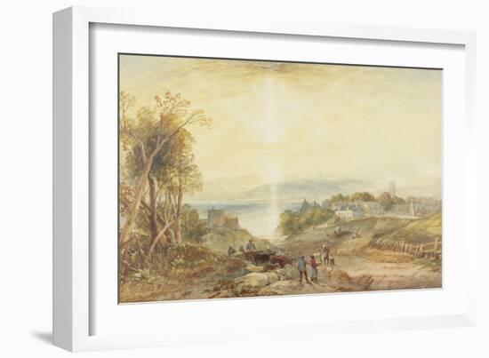 Village on the Bank of a Lake-James Baker Pyne-Framed Giclee Print