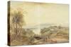Village on the Bank of a Lake-James Baker Pyne-Stretched Canvas