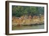 Village on the Bank of the Hooghly River, Part of the Ganges River, West Bengal, India, Asia-Bruno Morandi-Framed Photographic Print