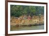 Village on the Bank of the Hooghly River, Part of the Ganges River, West Bengal, India, Asia-Bruno Morandi-Framed Photographic Print