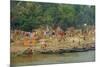 Village on the Bank of the Hooghly River, Part of the Ganges River, West Bengal, India, Asia-Bruno Morandi-Mounted Photographic Print