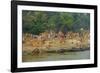 Village on the Bank of the Hooghly River, Part of the Ganges River, West Bengal, India, Asia-Bruno Morandi-Framed Photographic Print