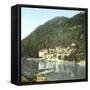 Village on the Banks of the Lake Como (Italy), Circa 1890-Leon, Levy et Fils-Framed Stretched Canvas