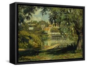 Village on the Banks of the River; Village Au Bord De La Riviere, C.1900-Henri Lebasque-Framed Stretched Canvas
