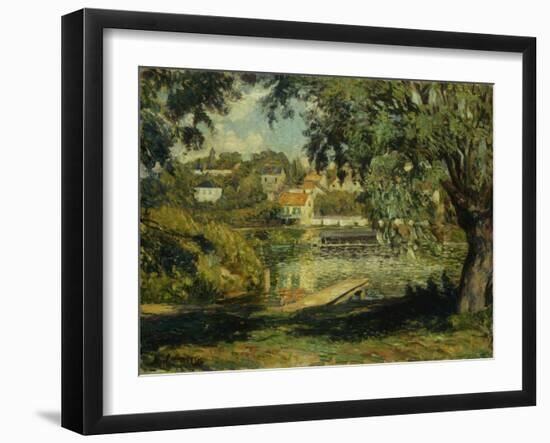 Village on the Banks of the River; Village Au Bord De La Riviere, C.1900-Henri Lebasque-Framed Giclee Print