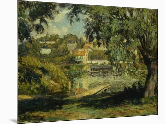 Village on the Banks of the River-Henri Lebasque-Mounted Giclee Print