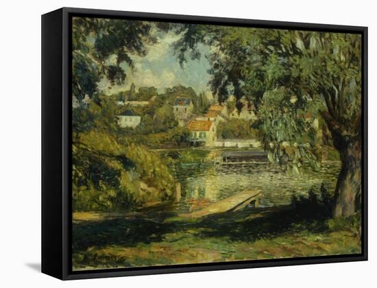 Village on the Banks of the River-Henri Lebasque-Framed Stretched Canvas