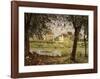 Village on the Banks of the Seine-Alfred Sisley-Framed Art Print