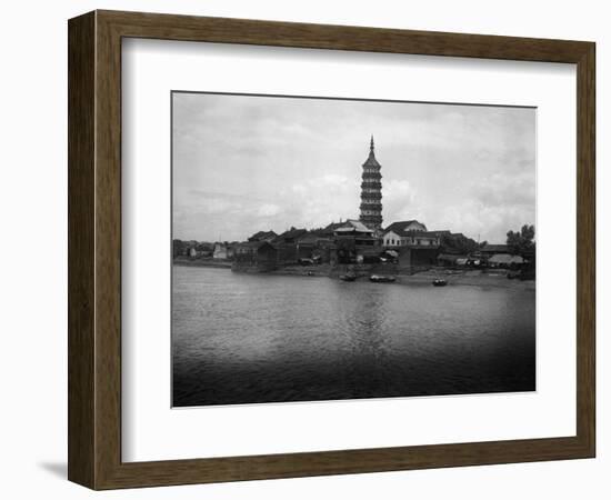 Village on the Banks of the Yangtze Rive-null-Framed Photographic Print