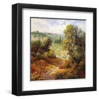 Village on the Hillside-Marino-Framed Art Print