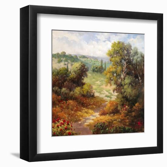 Village on the Hillside-Marino-Framed Art Print