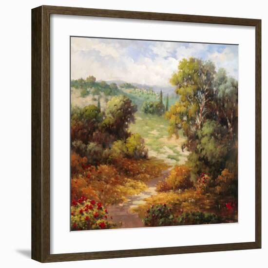 Village on the Hillside-Marino-Framed Art Print