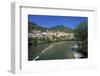 Village on the Orb River, Roquebrun, Herault Department, Languedoc-Roussillon, France-Stuart Black-Framed Photographic Print