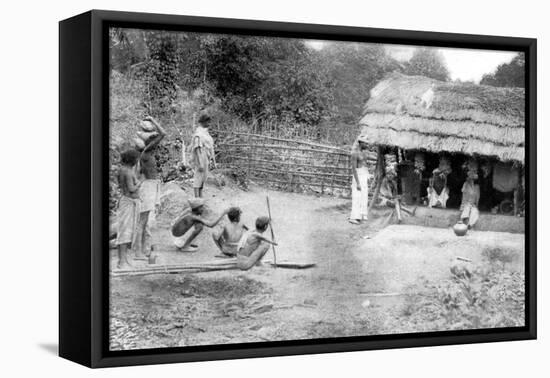 Village Outcasts Shopping in South India, 1926-null-Framed Stretched Canvas