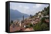 Village Overlooking Lake Garda, Italian Lakes, Lombardy, Italy, Europe-James Emmerson-Framed Stretched Canvas