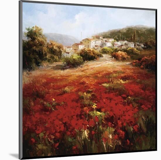 Village Poppies-Marino-Mounted Art Print