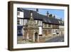 Village Pump and Medieval Timber Framed Houses-Peter Richardson-Framed Photographic Print