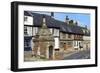 Village Pump and Medieval Timber Framed Houses-Peter Richardson-Framed Photographic Print