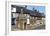 Village Pump and Medieval Timber Framed Houses-Peter Richardson-Framed Photographic Print