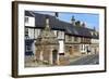 Village Pump and Medieval Timber Framed Houses-Peter Richardson-Framed Photographic Print