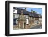 Village Pump and Medieval Timber Framed Houses-Peter Richardson-Framed Photographic Print