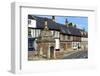 Village Pump and Medieval Timber Framed Houses-Peter Richardson-Framed Photographic Print