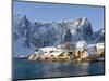 Village Reine and Skrisoya, island Moskenesoya. Lofoten Islands. Norway-Martin Zwick-Mounted Photographic Print