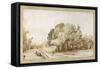 Village Road, C1650-Rembrandt van Rijn-Framed Stretched Canvas