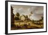 Village Scene, 1632 (Oil on Panel)-Joost Cornelisz Droochsloot-Framed Giclee Print