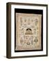 Village Scene and a Large House Sampler-null-Framed Giclee Print