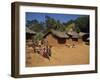 Village Scene, Children in Foreground, Zomba Plateau, Malawi, Africa-Poole David-Framed Photographic Print