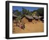 Village Scene, Children in Foreground, Zomba Plateau, Malawi, Africa-Poole David-Framed Photographic Print