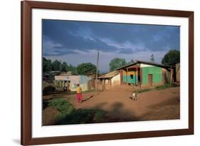 Village Scene, Goulisoo, Oromo Country, Welega State, Ethiopia, Africa-Bruno Barbier-Framed Photographic Print