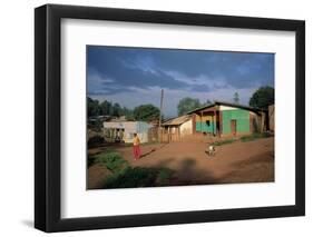 Village Scene, Goulisoo, Oromo Country, Welega State, Ethiopia, Africa-Bruno Barbier-Framed Premium Photographic Print