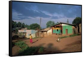 Village Scene, Goulisoo, Oromo Country, Welega State, Ethiopia, Africa-Bruno Barbier-Framed Stretched Canvas