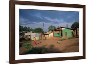 Village Scene, Goulisoo, Oromo Country, Welega State, Ethiopia, Africa-Bruno Barbier-Framed Photographic Print