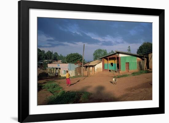 Village Scene, Goulisoo, Oromo Country, Welega State, Ethiopia, Africa-Bruno Barbier-Framed Photographic Print