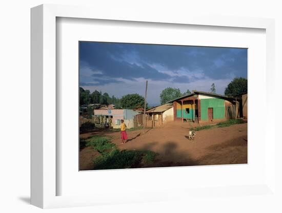 Village Scene, Goulisoo, Oromo Country, Welega State, Ethiopia, Africa-Bruno Barbier-Framed Photographic Print