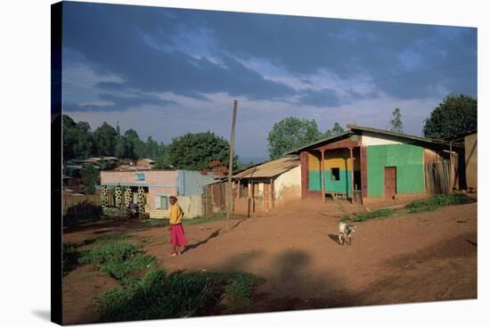 Village Scene, Goulisoo, Oromo Country, Welega State, Ethiopia, Africa-Bruno Barbier-Stretched Canvas