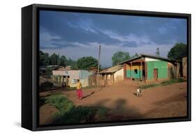 Village Scene, Goulisoo, Oromo Country, Welega State, Ethiopia, Africa-Bruno Barbier-Framed Stretched Canvas