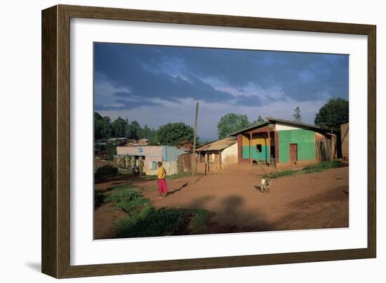 Village Scene, Goulisoo, Oromo Country, Welega State, Ethiopia, Africa-Bruno Barbier-Framed Photographic Print