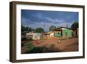 Village Scene, Goulisoo, Oromo Country, Welega State, Ethiopia, Africa-Bruno Barbier-Framed Photographic Print